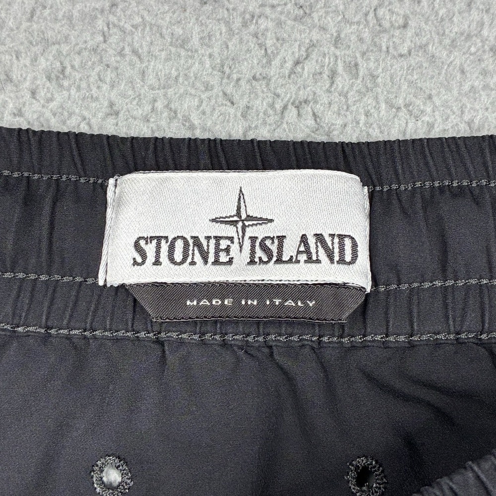 Stone Island Marina Pants Men's 31 Black Tapered Stretch Cargo Joggers Italy - Picture 6 of 16